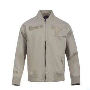 Pro Standard Texas Rangers Neutral Bomber Jacket